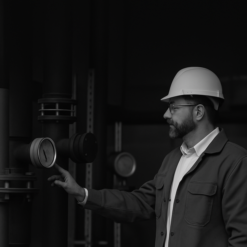 Water Solutions Technology Engineer Auditing Pipes